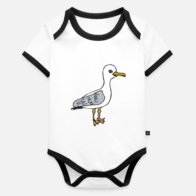 Möwe Baby Bio-Kurzarm-Kontrastbody