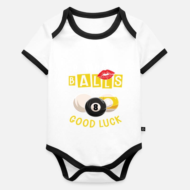 Pocketologist Billard Billard 8 Ball Body Bébé bio contrasté manches courtes