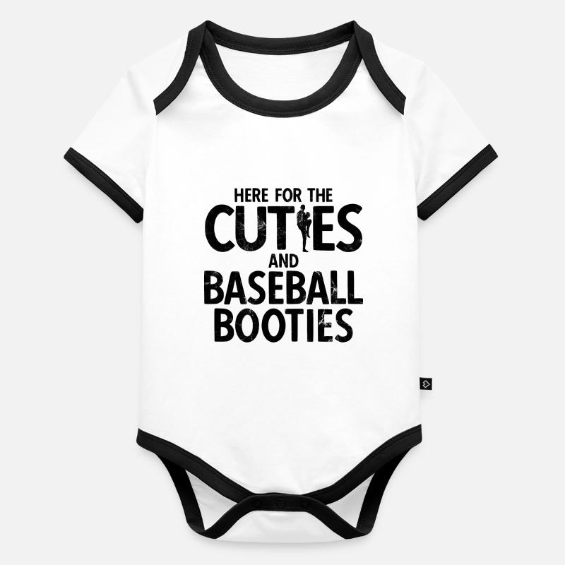 Baseball Baby Bio-Kurzarm-Kontrastbody