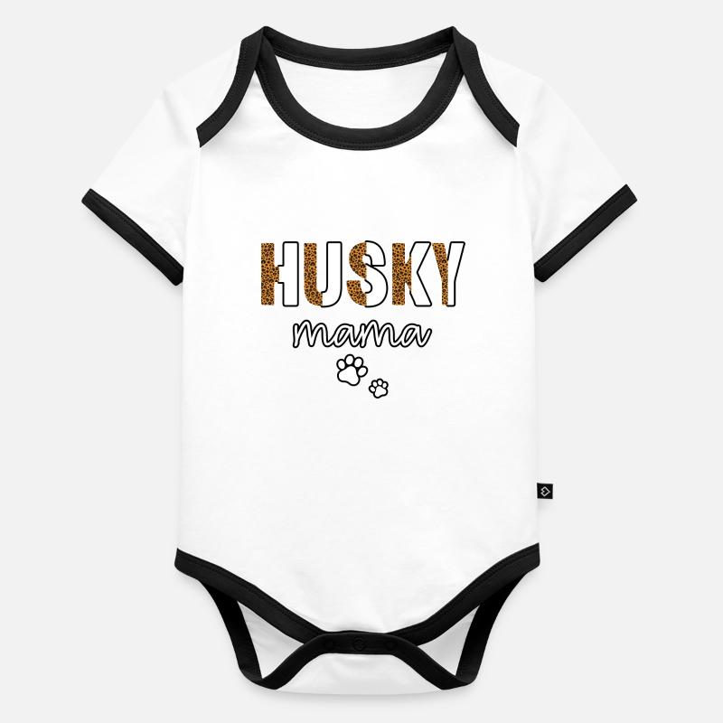 Husky Mama Baby Bio-Kurzarm-Kontrastbody