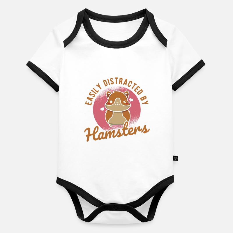 Nagetier Hamster Baby Bio-Kurzarm-Kontrastbody