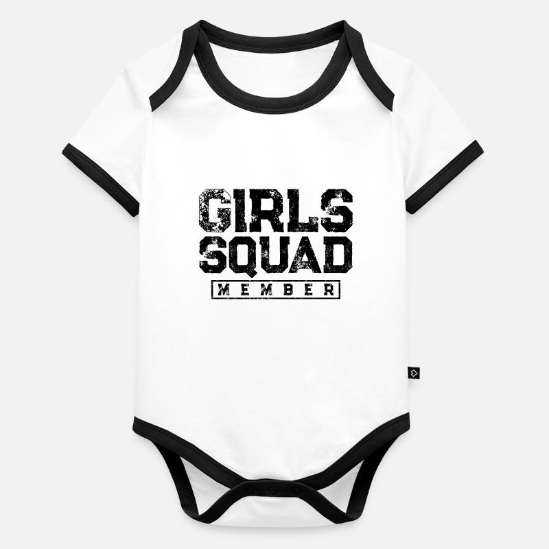 Filles Squad Team filles Body Bébé bio contrasté manches courtes