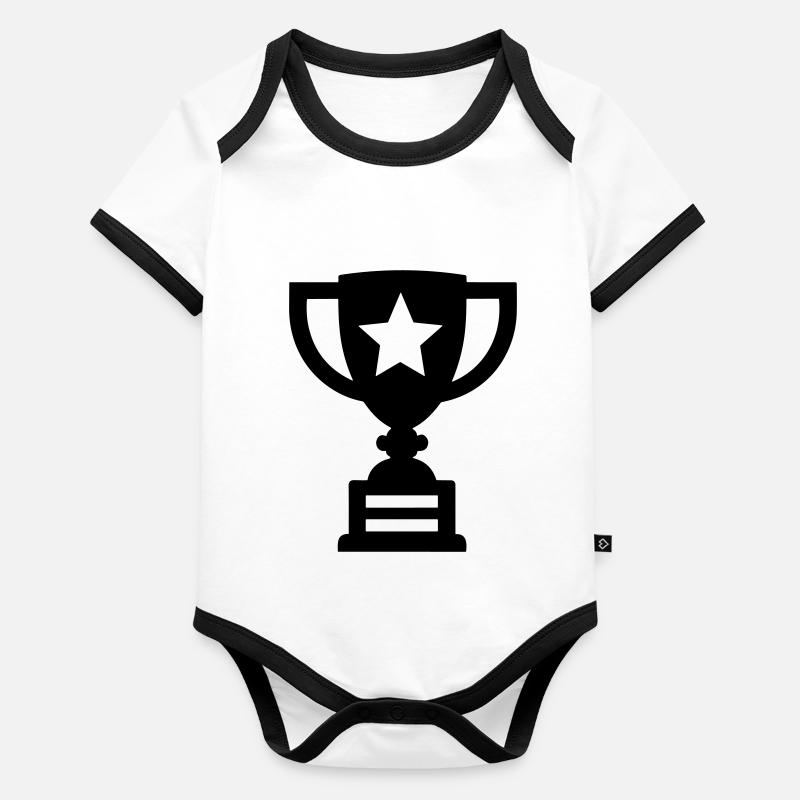 trophée Body Bébé bio contrasté manches courtes