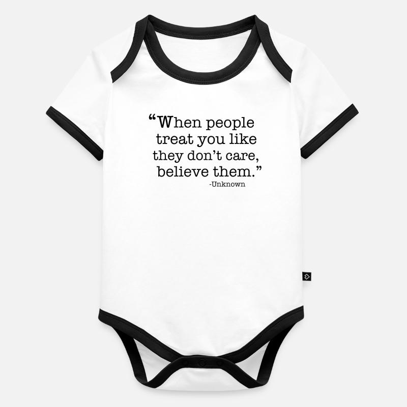 Zitat Baby Bio-Kurzarm-Kontrastbody