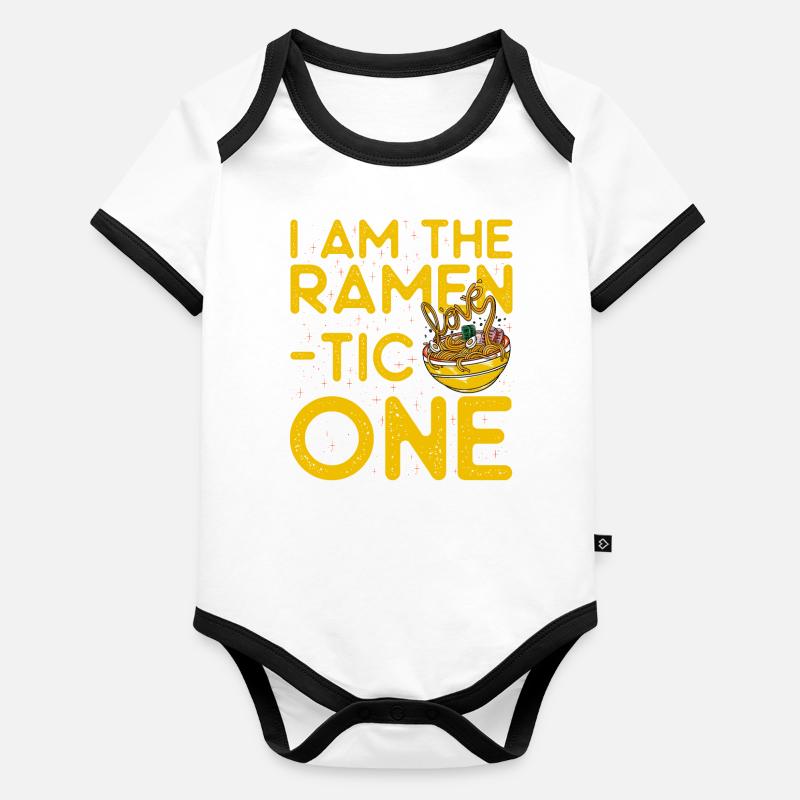 Je suis le Ramen tic one Body Bébé bio contrasté manches courtes