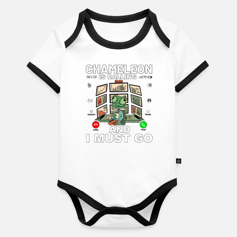 Chameleon is calling and I must go Baby Bio-Kurzarm-Kontrastbody