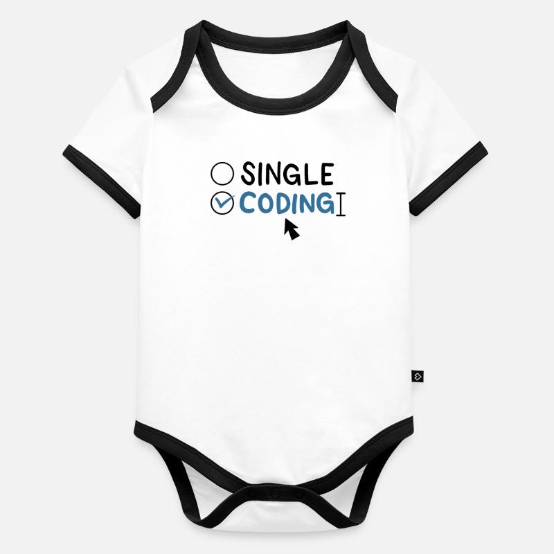 Ingénieur logiciel de programmation à codage unique Body Bébé bio contrasté manches courtes