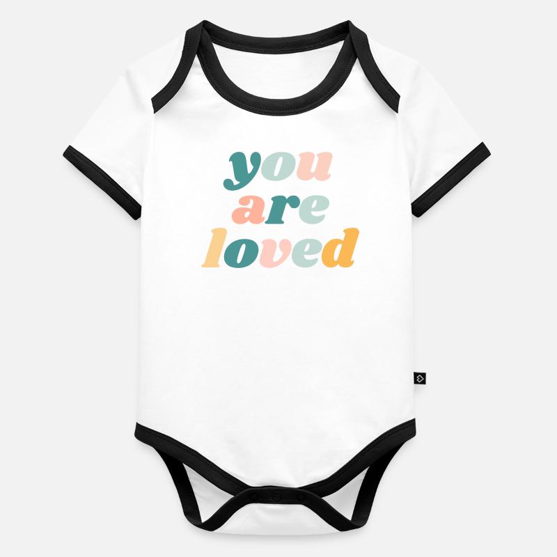Vous êtes aimé - Christian Body Bébé bio contrasté manches courtes
