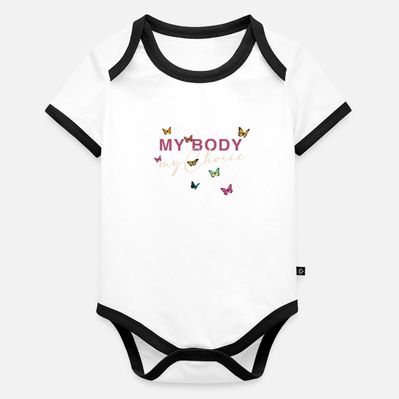 My Body - My Choice Baby Bio-Kurzarm-Kontrastbody