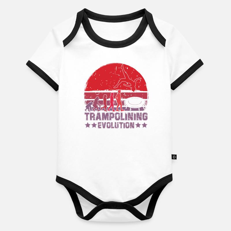 Trampoline Evolution Body Bébé bio contrasté manches courtes