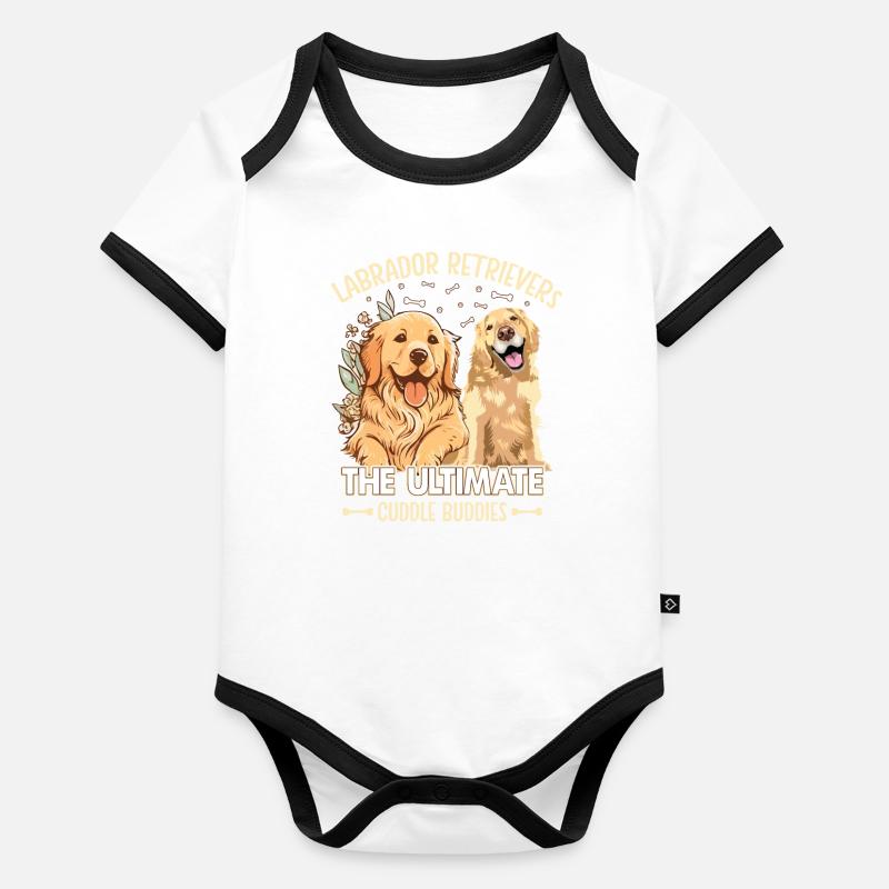 Labrador Retrievers the ultimate cuddle buddies Baby Bio-Kurzarm-Kontrastbody