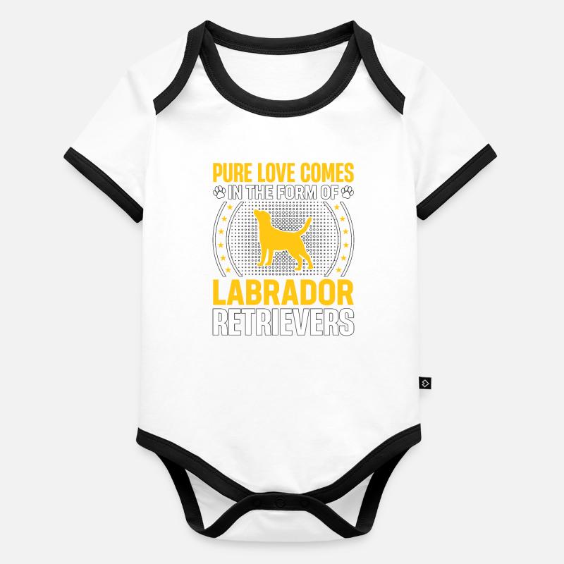 L’amour pur se présente sous la forme de Labrador Retrievers Body Bébé bio contrasté manches courtes