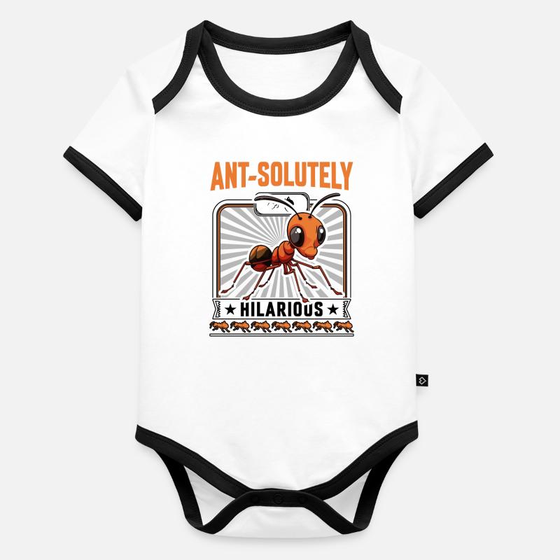 Absolument hilarant Body Bébé bio contrasté manches courtes