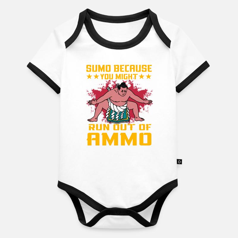 Sumo parce que vous pourriez manquer de munitions Body Bébé bio contrasté manches courtes