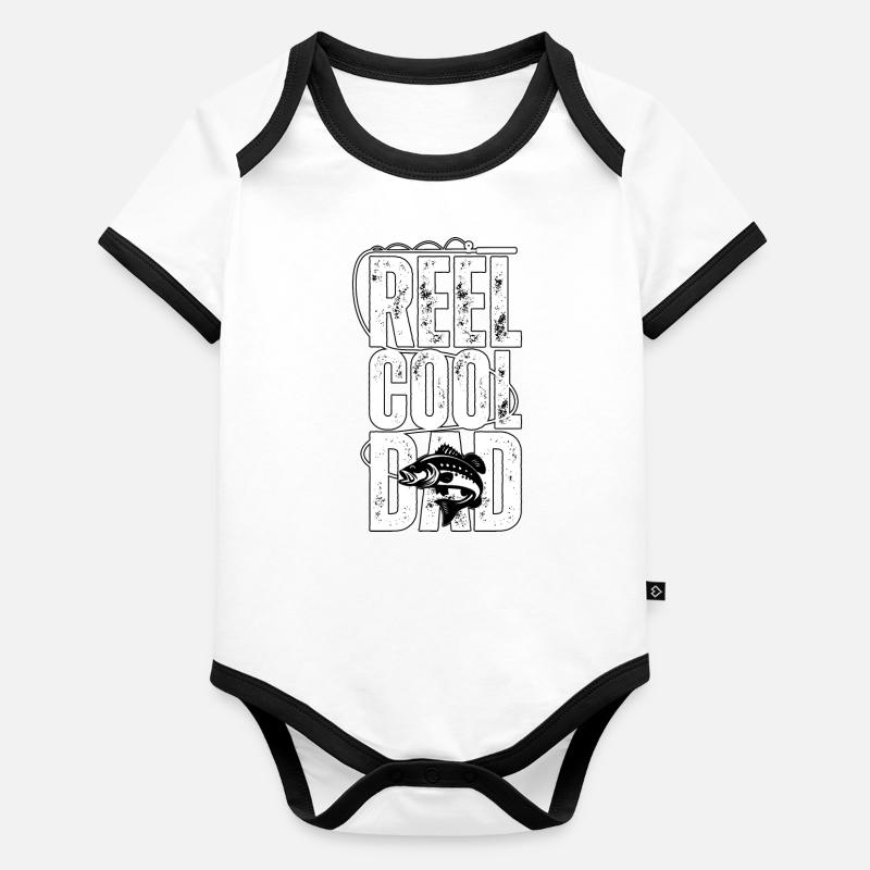 Moulinet Cool Dad Body Bébé bio contrasté manches courtes