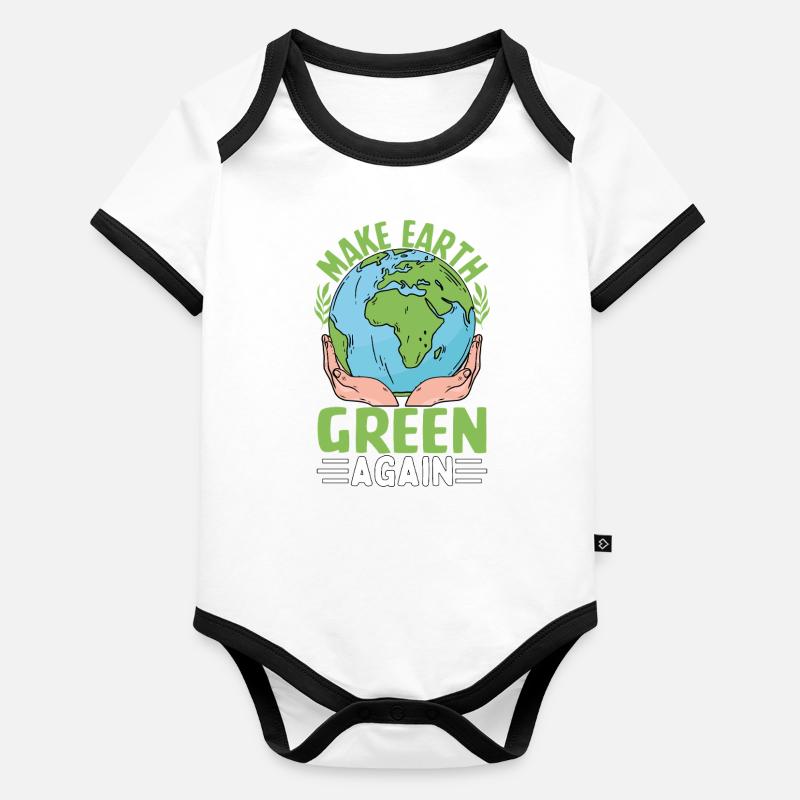 Machen Sie die Erde wieder grün Baby Bio-Kurzarm-Kontrastbody