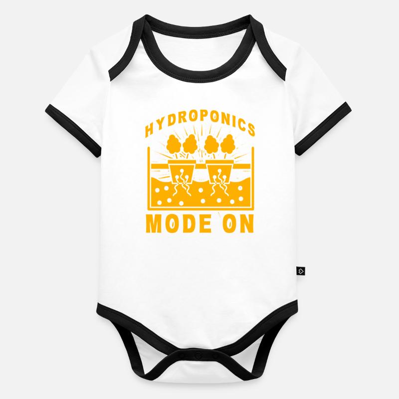 Mode hydroponique activé Body Bébé bio contrasté manches courtes