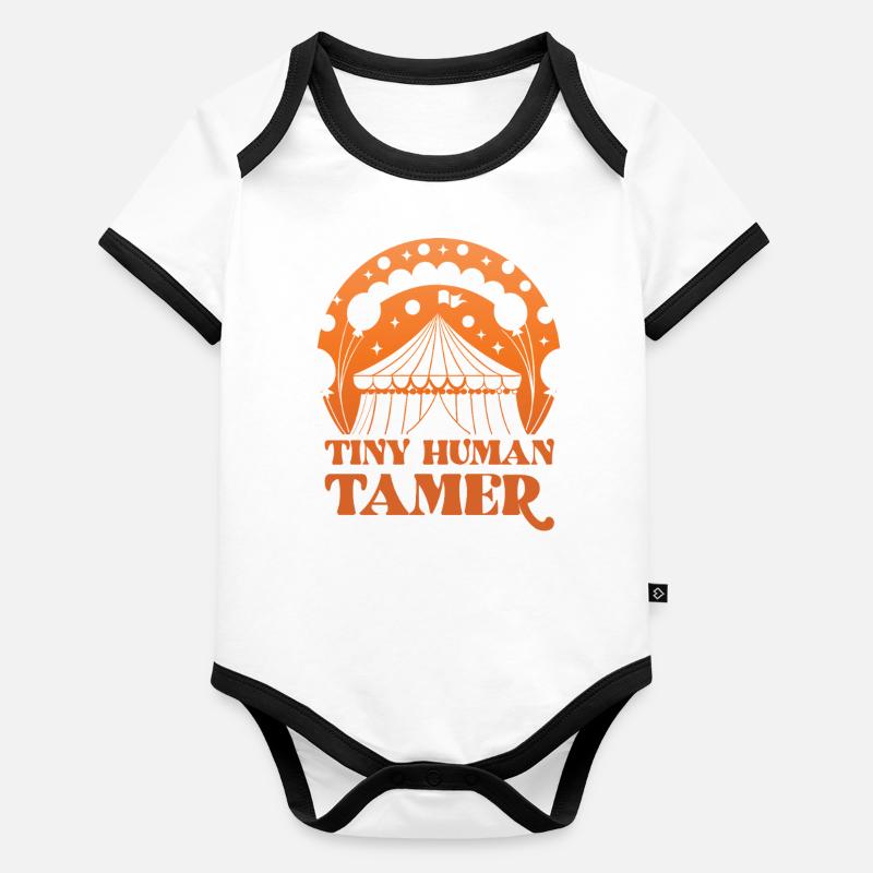 Tiny Human Tamer Organic Baby Contrasting Bodysuit