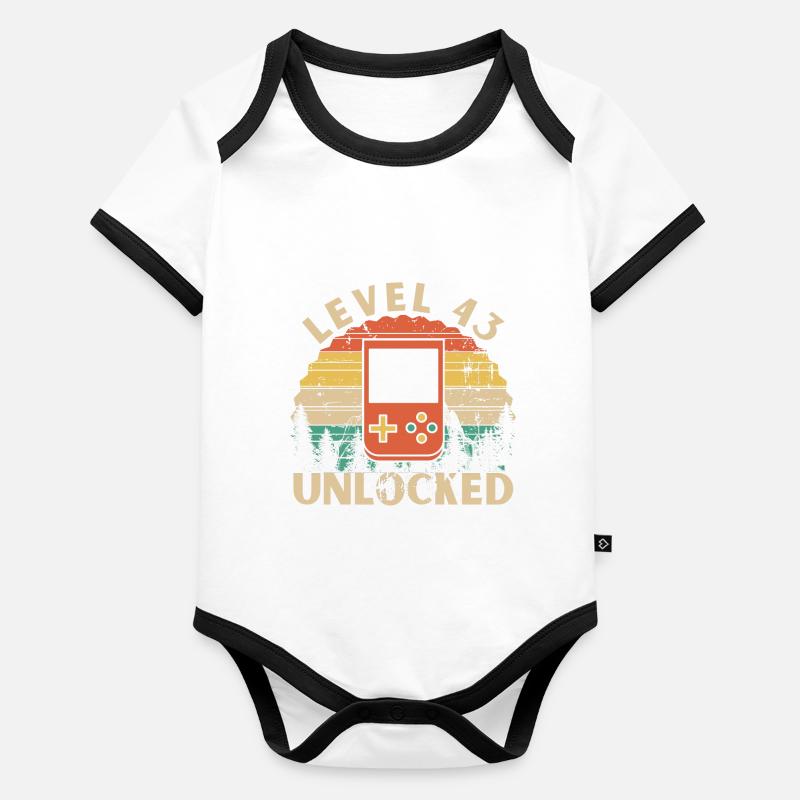 Level 43 Unlocked Body Bébé bio contrasté manches courtes