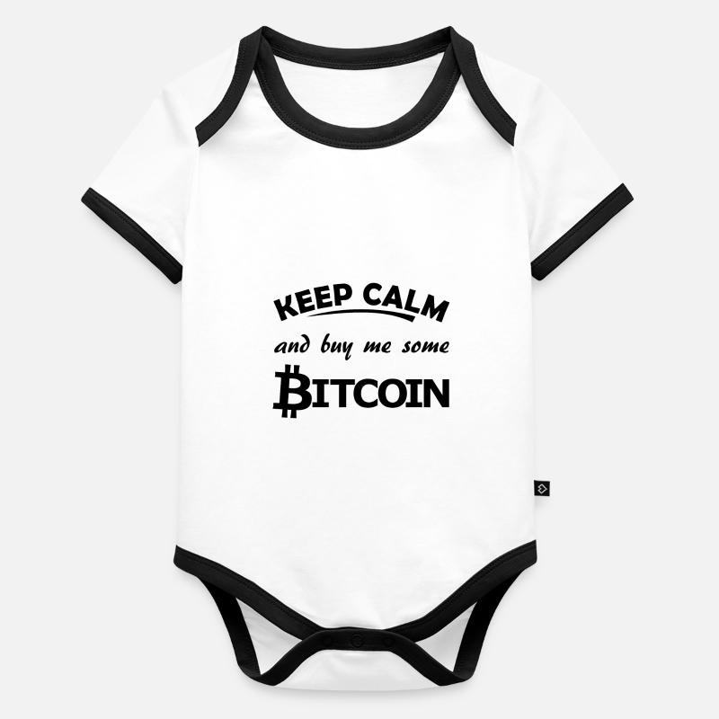 Bitcoin Baby Bio-Kurzarm-Kontrastbody