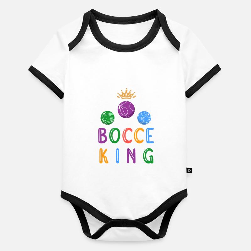 Pétanque boccia boule Body Bébé bio contrasté manches courtes