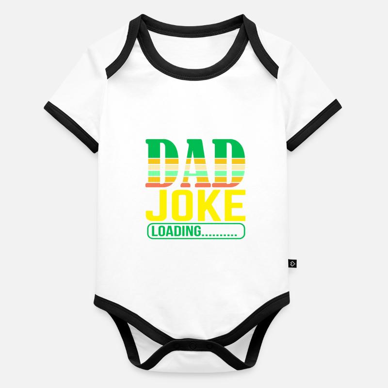 Papa Witz loading Sei Papas Shirt Geschenkidee Baby Bio-Kurzarm-Kontrastbody