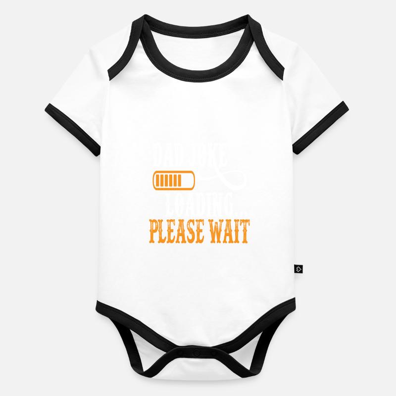 Papa Witz loading Sei Papas Shirt Geschenkidee Baby Bio-Kurzarm-Kontrastbody