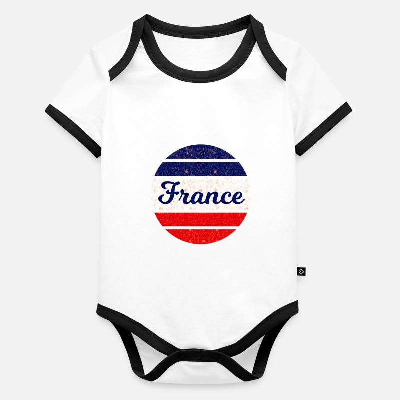 Le Français Body Bébé bio contrasté manches courtes