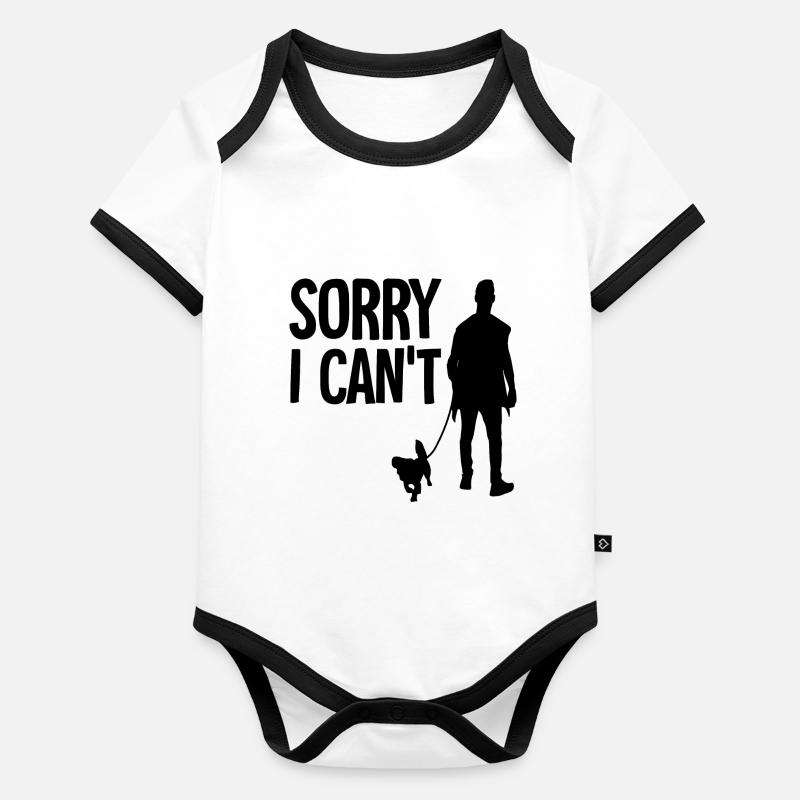 Hund gassi lustiger spruch Baby Bio-Kurzarm-Kontrastbody