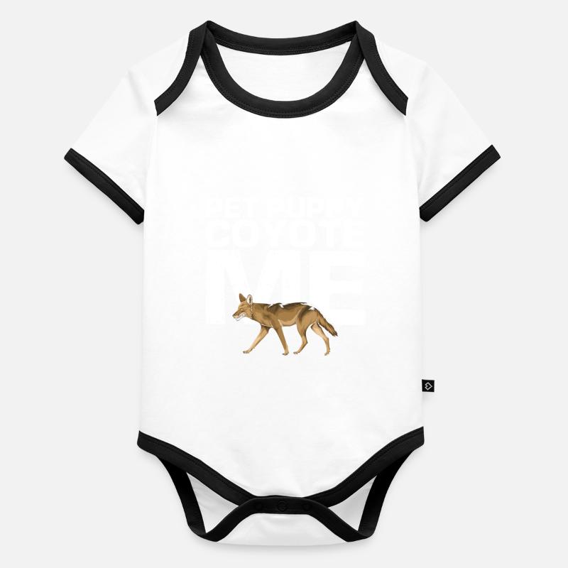Capture de coyotes et conception de chasseur de coyotes Body Bébé bio contrasté manches courtes