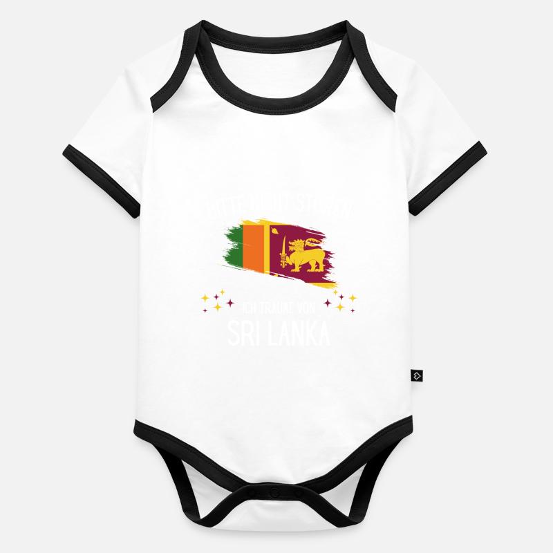 Bitte Nicht Stören Ich Träume Von Sri Lanka Baby Bio-Kurzarm-Kontrastbody