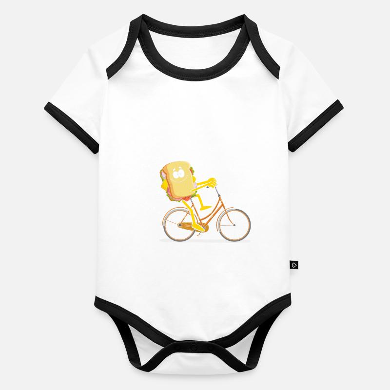 Cyclists Sandwich Cycling Bicycle Bread Organic Baby Contrasting Bodysuit