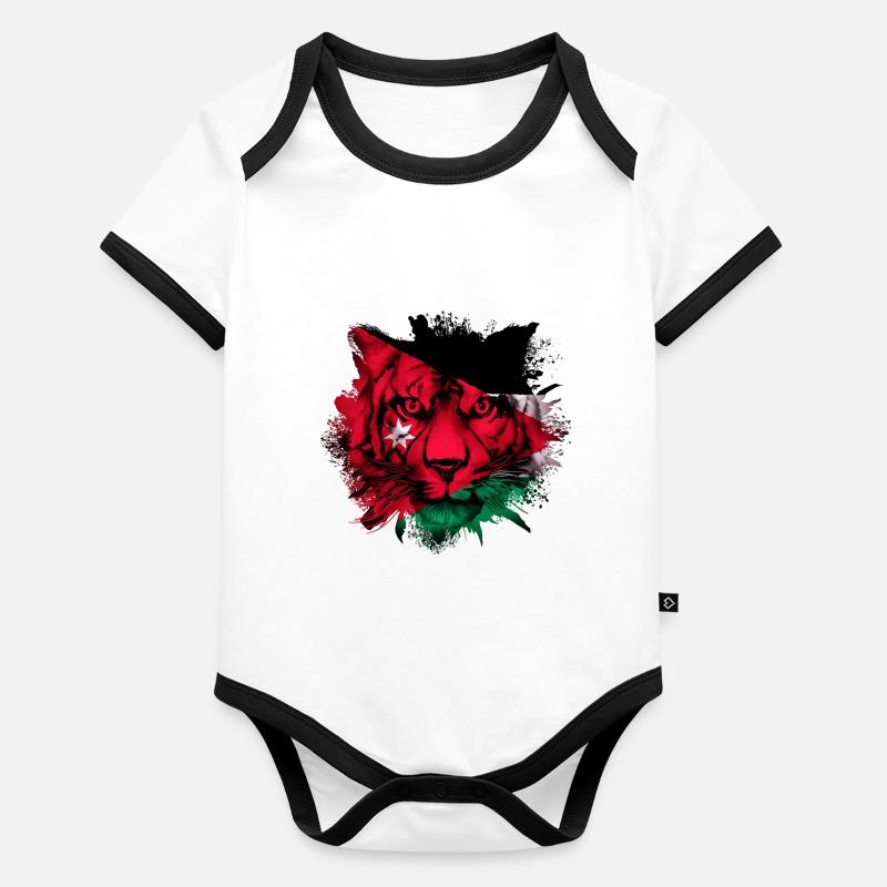Jordanie Body Bébé bio contrasté manches courtes