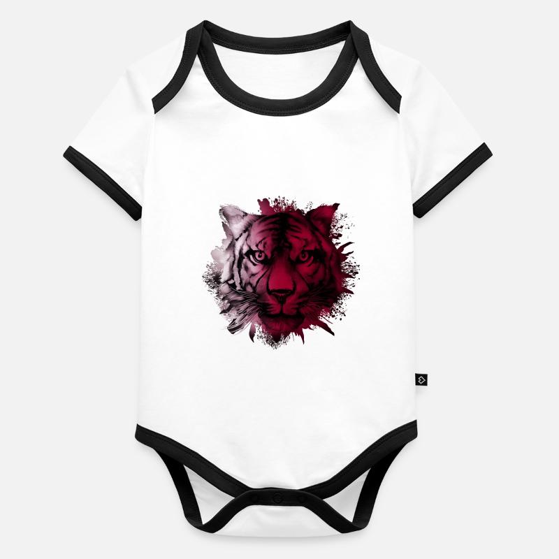 Katar Baby Bio-Kurzarm-Kontrastbody