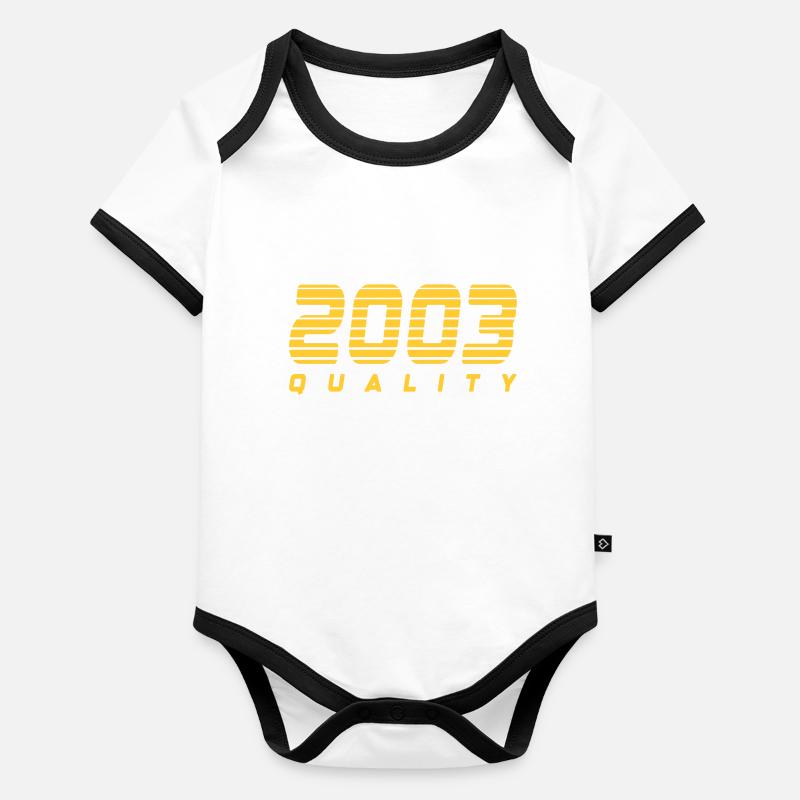 Qualité 2003 | Couleur changeante Body Bébé bio contrasté manches courtes
