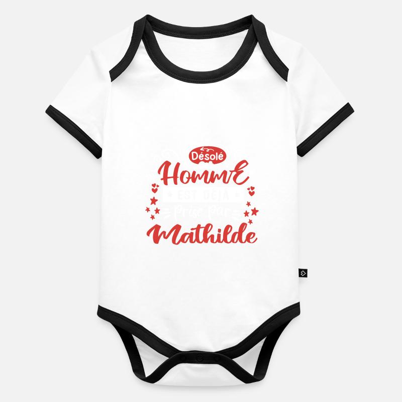 Cadeau Homme déja pris par Mathilade Body Bébé bio contrasté manches courtes