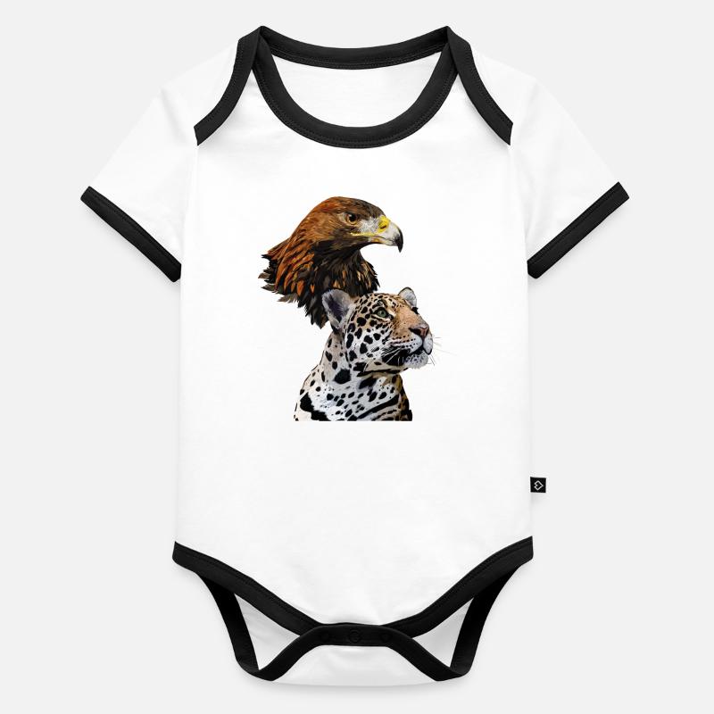 Golden Eagle and Jaguar Organic Baby Contrasting Bodysuit