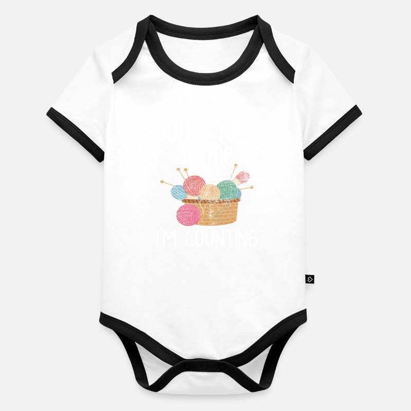 Tricots Comptez Body Bébé bio contrasté manches courtes