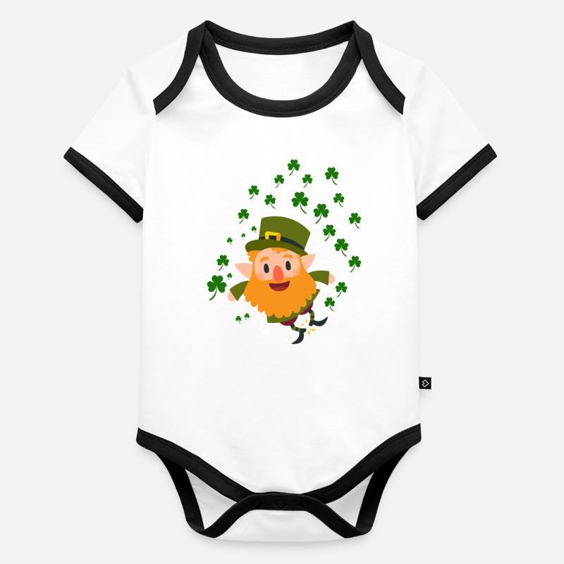 St. Patrick's Day Kinder Kind Baby Bio-Kurzarm-Kontrastbody