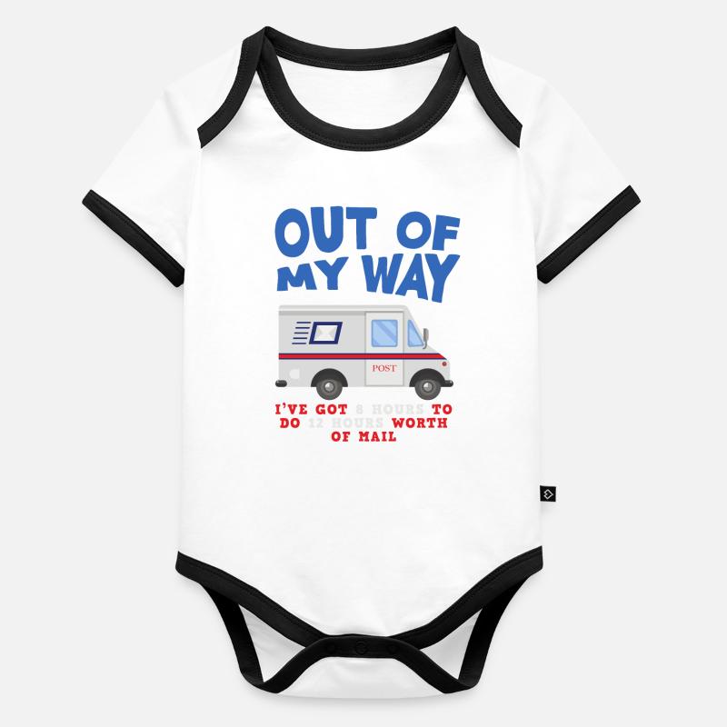 Postal Officials Letter Deliverer Parcel Deliverers Organic Baby Contrasting Bodysuit
