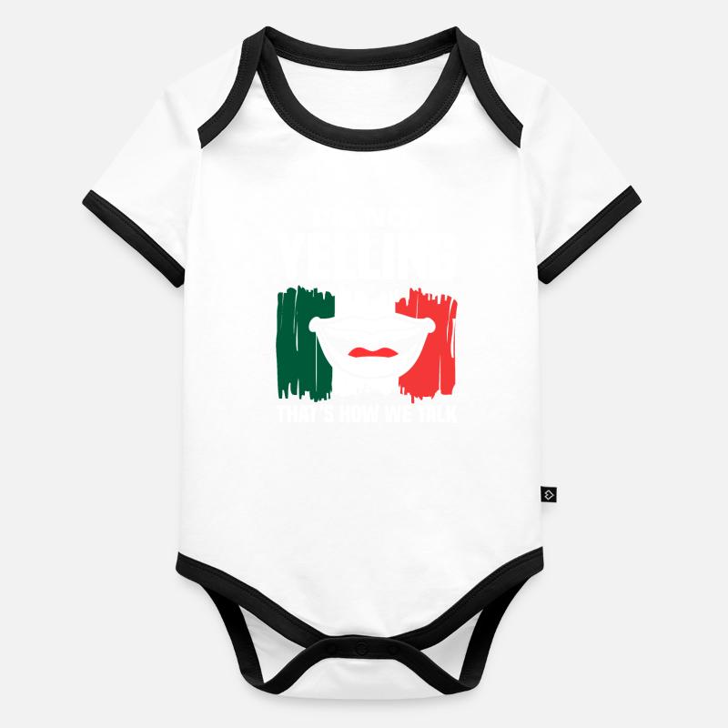 Mexiko Mexikaner Sprache Baby Bio-Kurzarm-Kontrastbody
