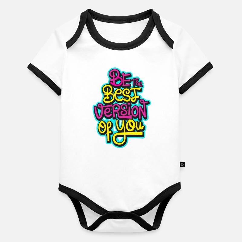 Soyez la meilleure version de votre OUTFIT Body Bébé bio contrasté manches courtes