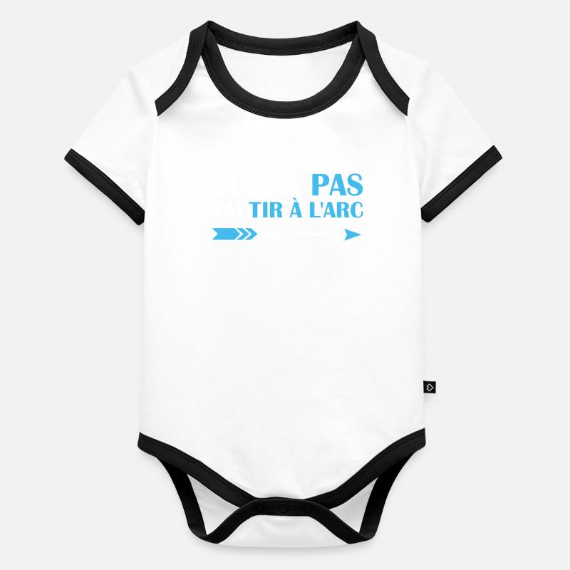 Je peux pas j'ai Tire à L'arc Body Bébé bio contrasté manches courtes