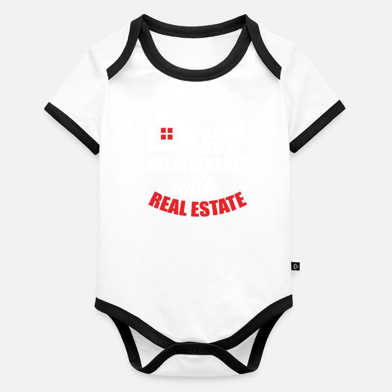 Profession de passe-temps d’agent immobilier Body Bébé bio contrasté manches courtes