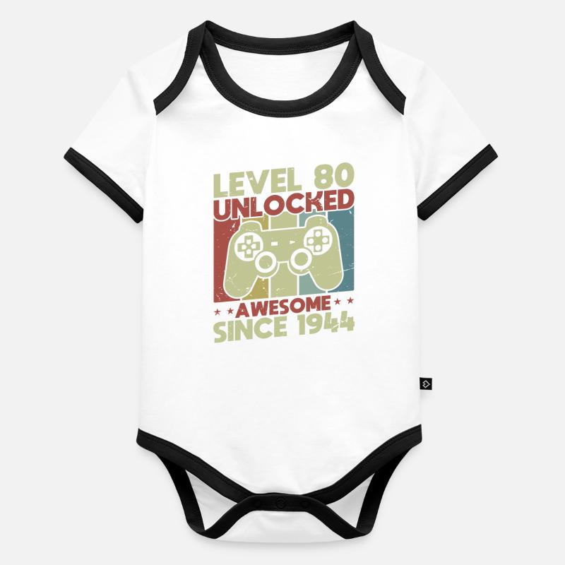 Level 80 Unlocked Organic Baby Contrasting Bodysuit