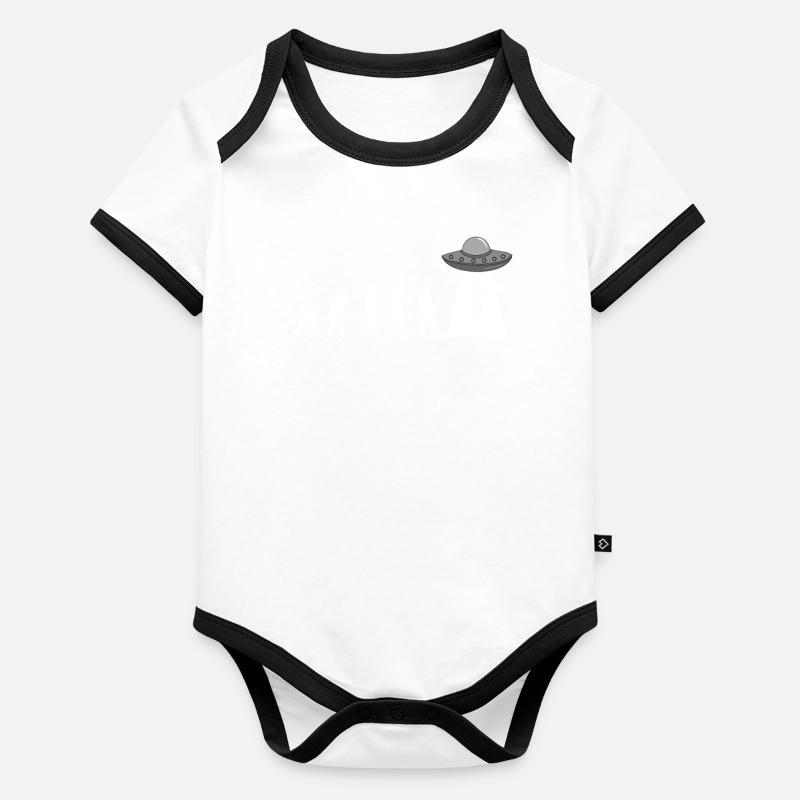 Évolution Enlèvement extraterrestre Body Bébé bio contrasté manches courtes