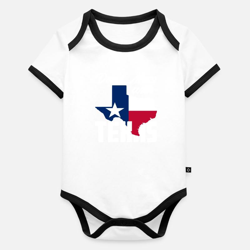 Texas Spruch Texaner Baby Bio-Kurzarm-Kontrastbody