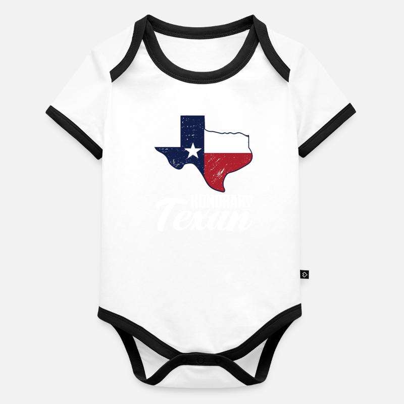 Cadeau texan du Texas Body Bébé bio contrasté manches courtes
