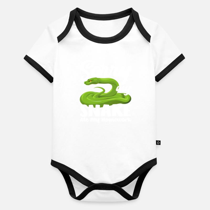 Devoirs de serpent Body Bébé bio contrasté manches courtes
