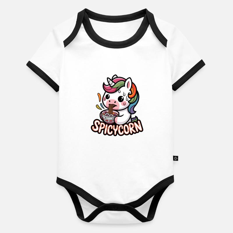 Épicis Body Bébé bio contrasté manches courtes